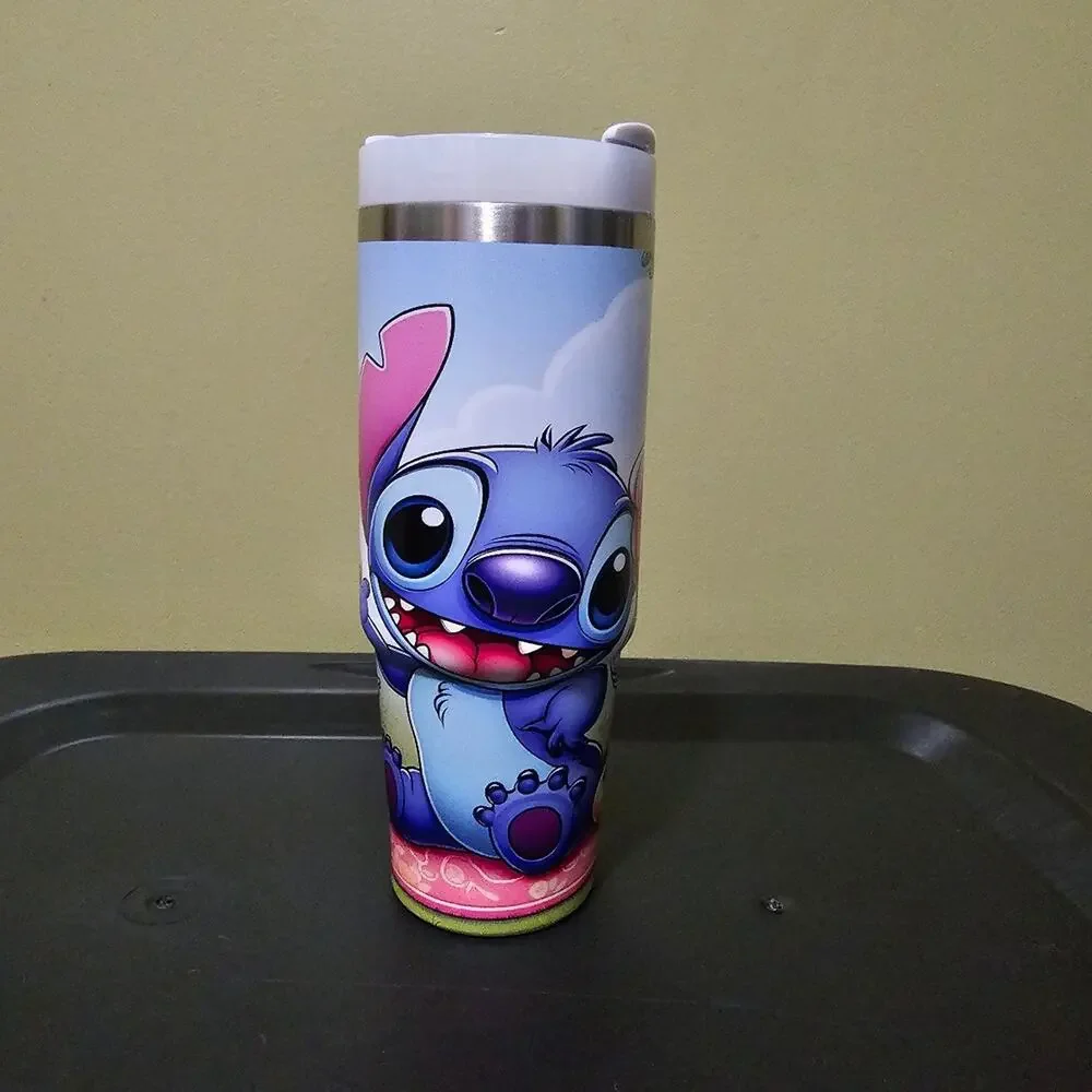 Stitch and Friends 30oz Stainless Steel Insulated Tumbler w/Straw - New